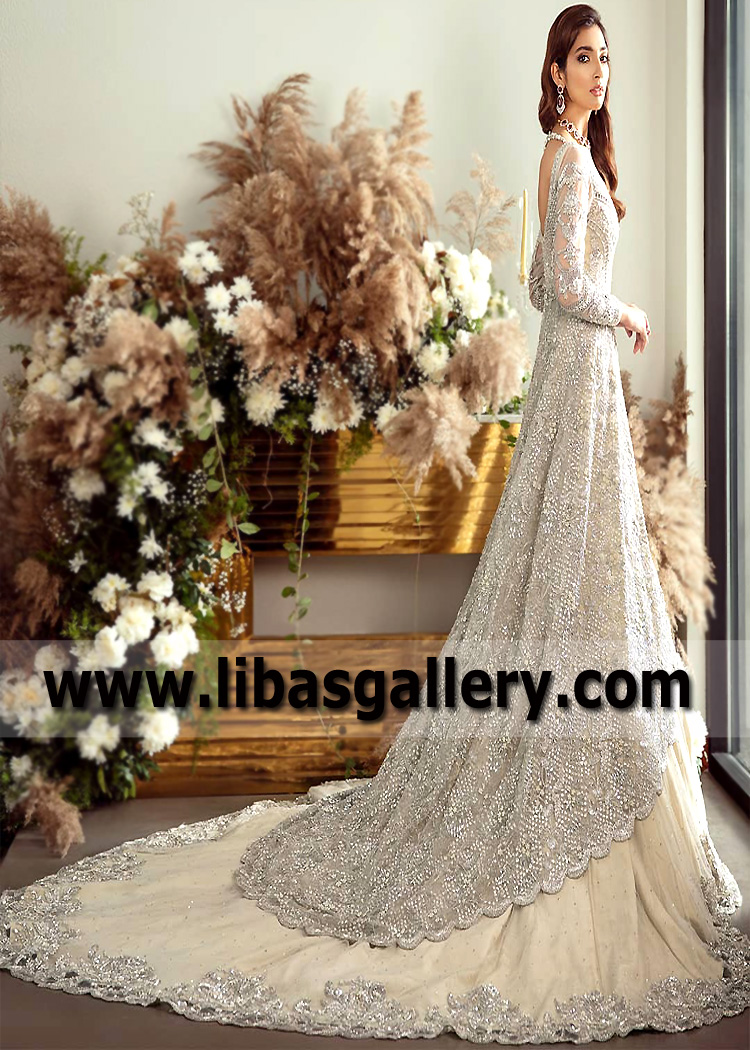 Parchment Sanidine Lehenga with Asymmetric Shirt
